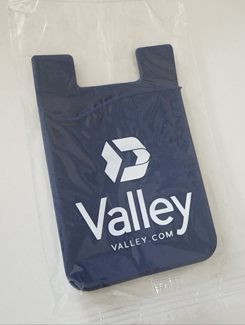 Valley Silicone Wallet Card Holder For Phone Adhesive Back ID Pouch Blue